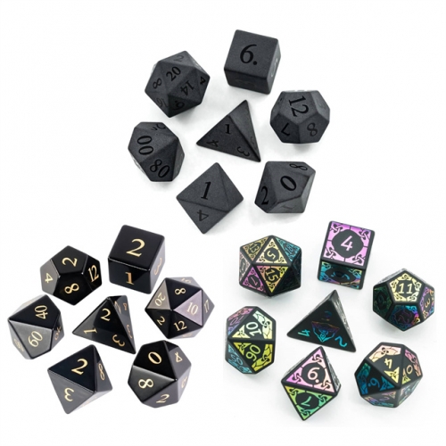 Obsidian Semi-Precious Gemstone Dice