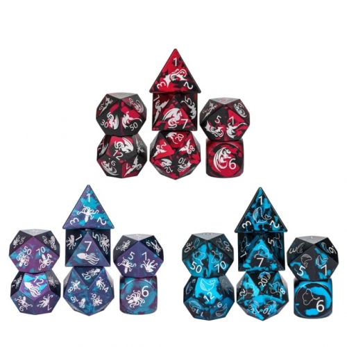 Anodized Aluminum Pattern Dice