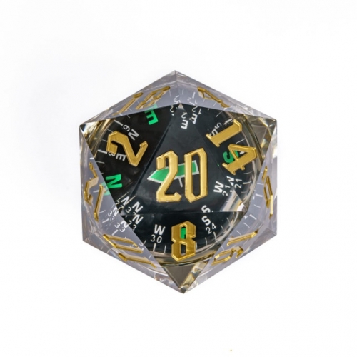 Handmade 55mm Compass (light up when rolling the dice)