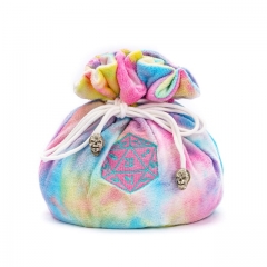 Rainbow Flannel Drawstring Dice Bag