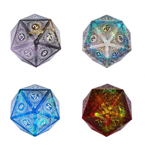 Handmade 33mm D20  Pattern Dice