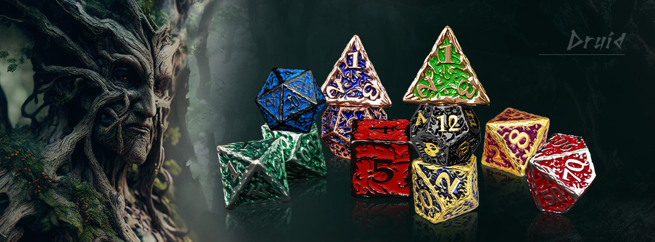 Colorful Metal Pattern Dice（Druid）