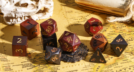 Bright Surface Wood Dice with Metal Box