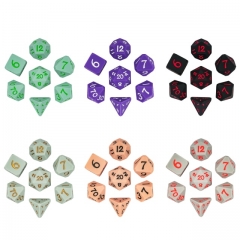 Silicone Dice 7-Piece Set (Corner Cut)