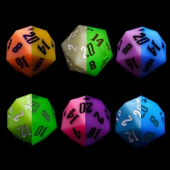 Silicone 55mm D20 Dice（Glow in the Dark）