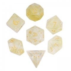 Natural Lemon Quartz Gemstone Dice