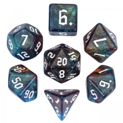 Red&Blue&Grey Glitter Dice