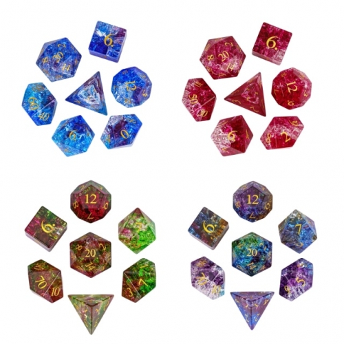 Burst Lightning Glass Colored Glaze Dice