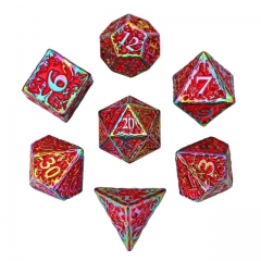 Rainbow&Red Metal Pattern Dice（Druid）