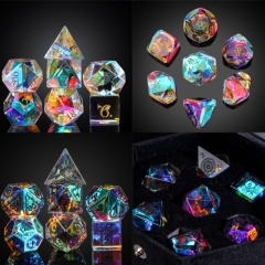 Rainbow Crystal Gemstone Dice