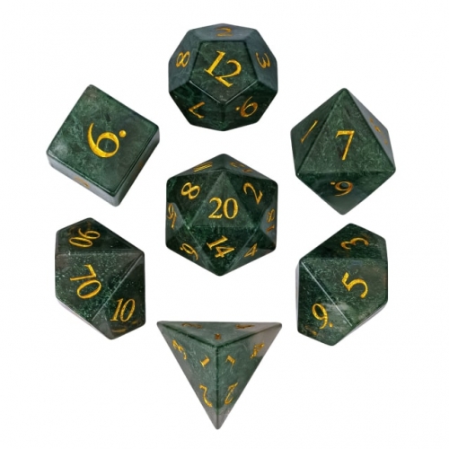 Seaweed Agate Glass Dice