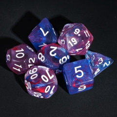 Acrylic Two-Color Swirl Translucent Dice