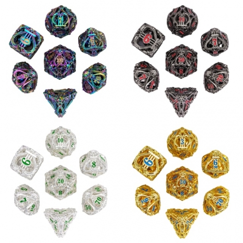 Hollow Rainbow Metal  Dice (Music Dice)