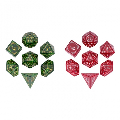 Burst Lightning Glass Dice（Vine Pattern）