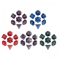 Acrylic Marbled Dice (Roman numerals)