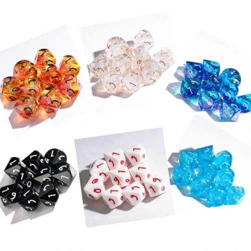 Handmade Glitter Paper Dice (D10)