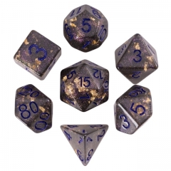 Shimmer Gold Foil Dice Series  for DND RPG MTG