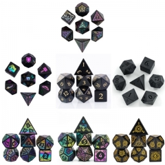 Obsidian Gemstone Dice
