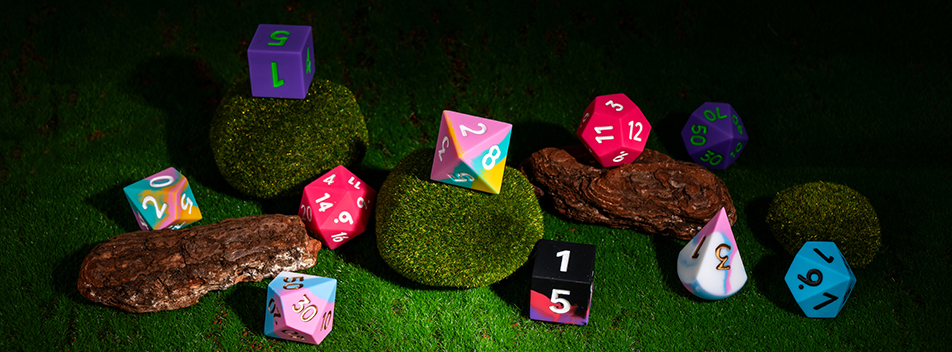 Silicone Color Mixing Dice 7-Piece Set (25mm)