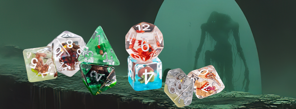 Resin Filled Dice (DND Demon Series)