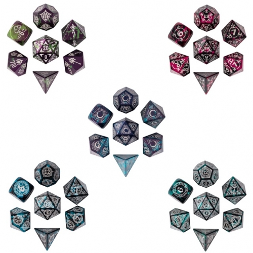 Anodized Aluminum Colorful Pattern Dice