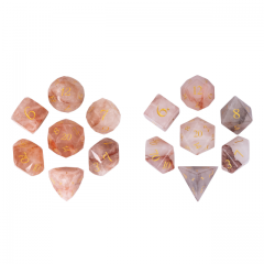Natural Fire Quartz Stone Dice