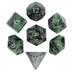 Natural Ruby‑Zoisite Stone Dice