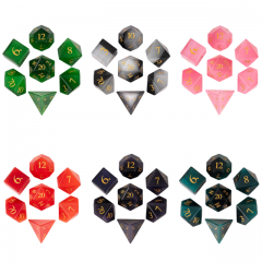 Cat Eye Gemstone Series Dice (Dragon scales)