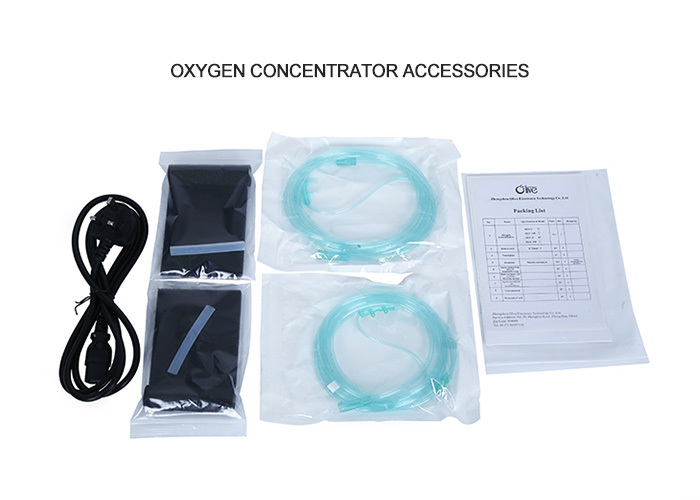 Concentrador de oxígeno de la carretilla verde oliva OLV-C2 mini, concentrador de oxígeno portátil ligero