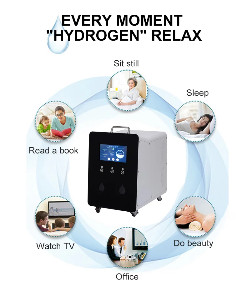 3000ML Hydrogen Generator Hydrogen Gas Inhalation Machine Hydrogen ...