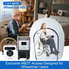 Accesible para sillas de ruedas portátil Cámara hiperbárica portátil Cámara presurizada para sentarse Tanque de oxígeno hiperbárico Terapia de oxígeno hiperbárico