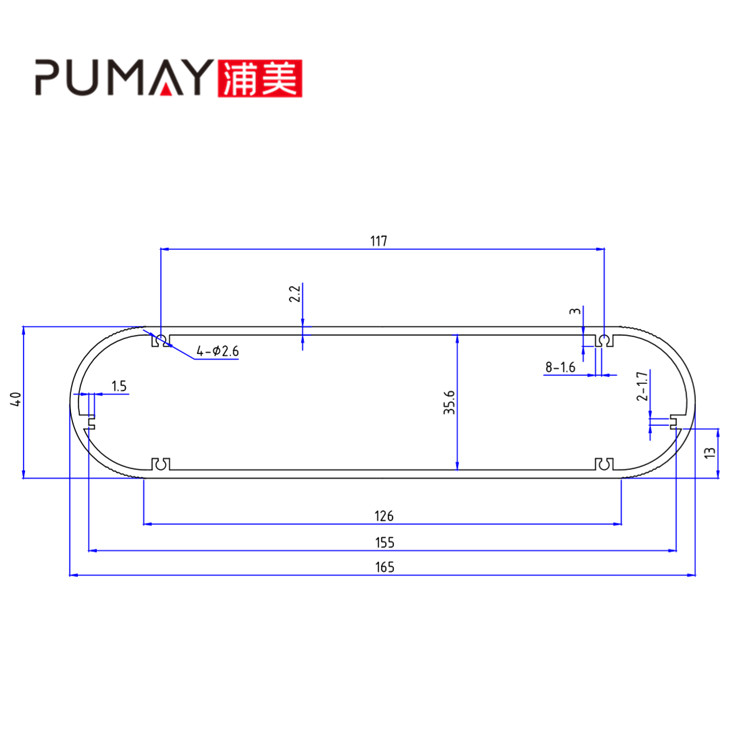 AR012 165*40-L mm aluminum electronic box for traffic systems