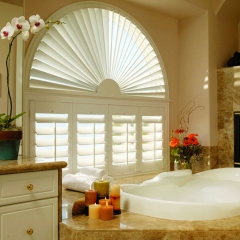 Hot sale nice price white wooden louver window shutters