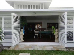 Aluminum white plantation shutters for window and door