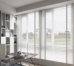 Home and Office White wooden / basswood blinds