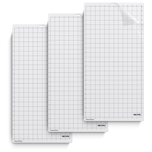Nicapa Cutting Mat for Silhouette Cameo 3/2/1 [Standard-Grip,12x24 inch 3pack]