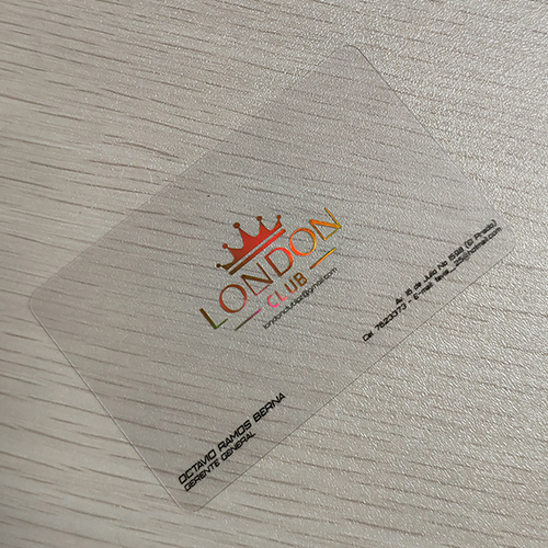 PVC Transparent Loyalty Card Printing