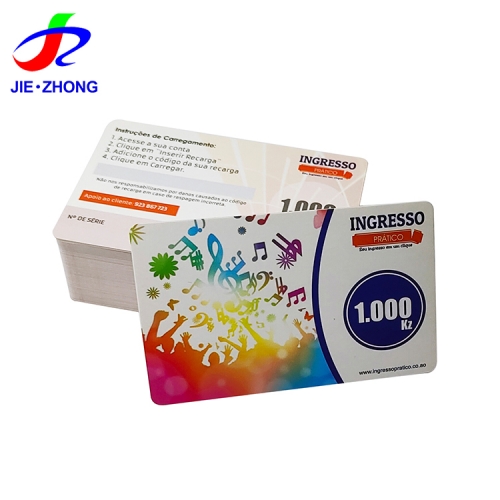 Wholesale custom printing promotional discount coupon card barcode paper voucher scratch card