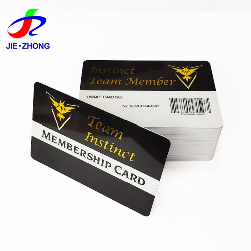 High quality custom printing offset membership guarantee pvc card black plastic warranty card