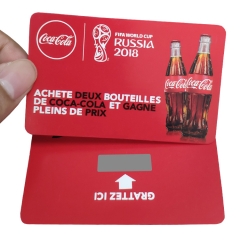 Paper CocaCola Scratch Card Printing