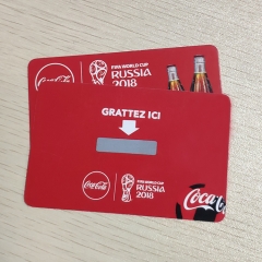 Paper CocaCola Scratch Card Printing