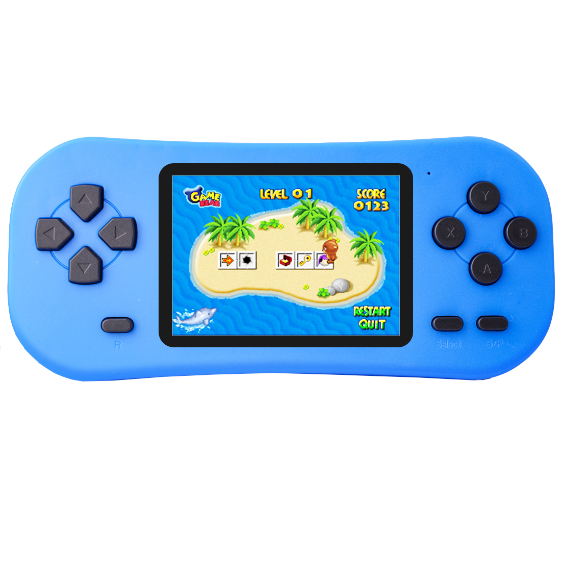 ZHISHAN Consola Portátil Retro 2.5'' Con 218 Juegos Clásicos, Batería Recargable O 3 AAA, Para Niños +4 Años, Regalo De Cumpleaños Y Navidad (azul)