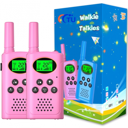 CCTU  Walkie Talkies for Kids 2 Pack Long Range 22 Channels 2 Way Radio Outdoor Kids Toys for Ages 3-12 Camping Hiking Birthday Xmas Easter Gifts for 
