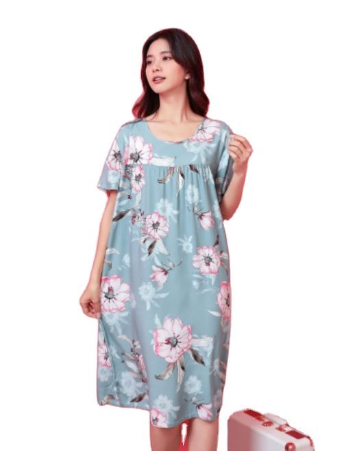 Women Printed Two Piece Sets Home Wear Cute Pajamas Summer Short Sleeve Pants Soft Floral Button Sleepwear