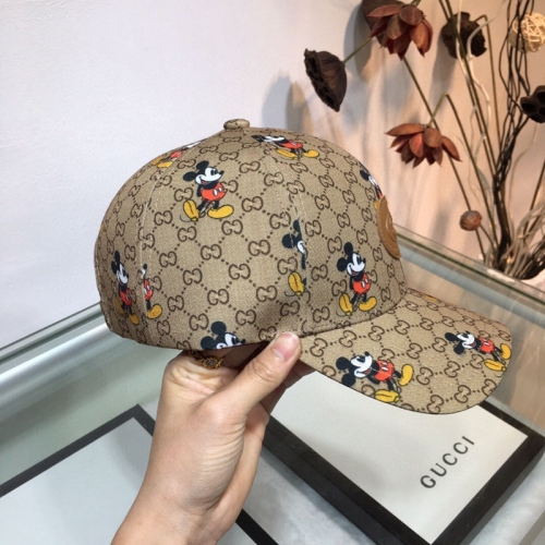 グッチ帽子 可愛いミッキーマウス gucci キャップ サイズ調整可能 男女