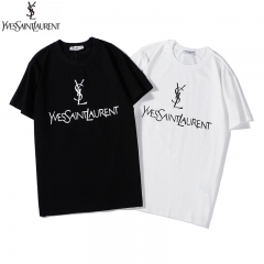 イブサンローランｔシャツ 黒白 カジュアル YSL テイシャツ  人気通販