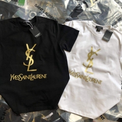 イブサンローランｔシャツ 黒白 カジュアル YSL テイシャツ  人気通販