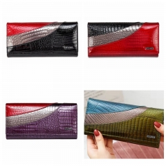 蛇柄 長財布  ユニーク設計 高品質ウォレット カラー素晴らしい組み合わせ レデイース
