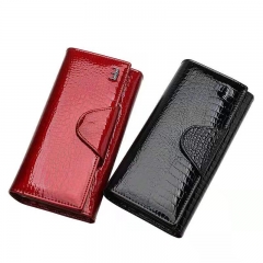 Elegant light leather wallet fashionable wallet men&#39;s ladies