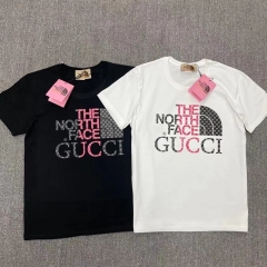 グッチ ザノースフェイス 半袖Ｔシャツ 人気コラボ カジュアル gucci ティシャツ 男女兼用 ファッション